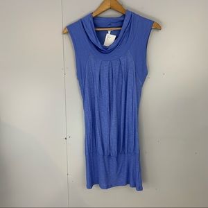New! Blu Heaven Dress Sleeveless Cowl Neck Blue Purple Shirt Top